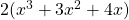 2(x^3 + 3x^2 +4x)